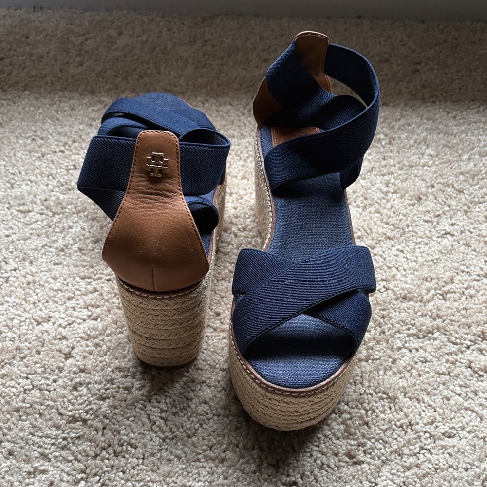 Tory Burch Frieda Platform Espadrille Wedge Sanda